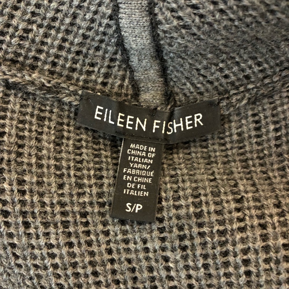 Eileen Fisher Merino Wool Gray Cardigan SOLD - Picture 6 of 7